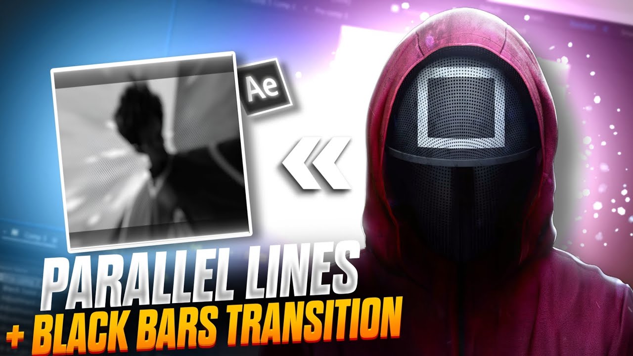 Parallel Lines + Black Bars Transition Tutorial | After Effects #transitiontutorial 