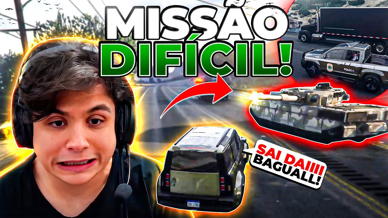 PAULINHO e LUQUETA TENTARAM PEGAR o CAMINHÃO CHEIO de ARMAS da POLÍCIA!😱 GTA RP (Modder clips)