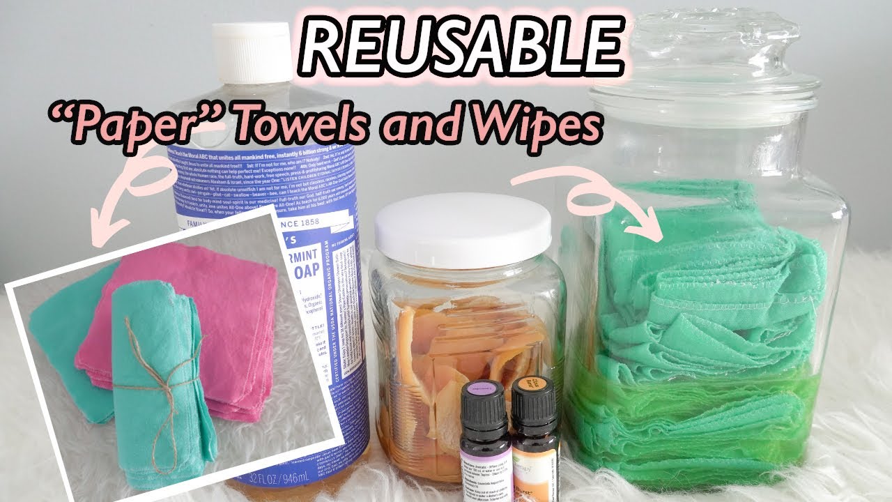 DIY Reusable “Paper” Towels and Kitchen Cleaning Wipes | Homemade Cleaning Supplies