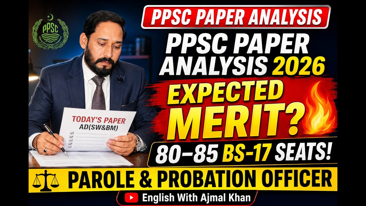 PPSC AD Social Welfare Paper Analysis | Expected Merit 2026| Upcoming Parole Probation Officer Jobs