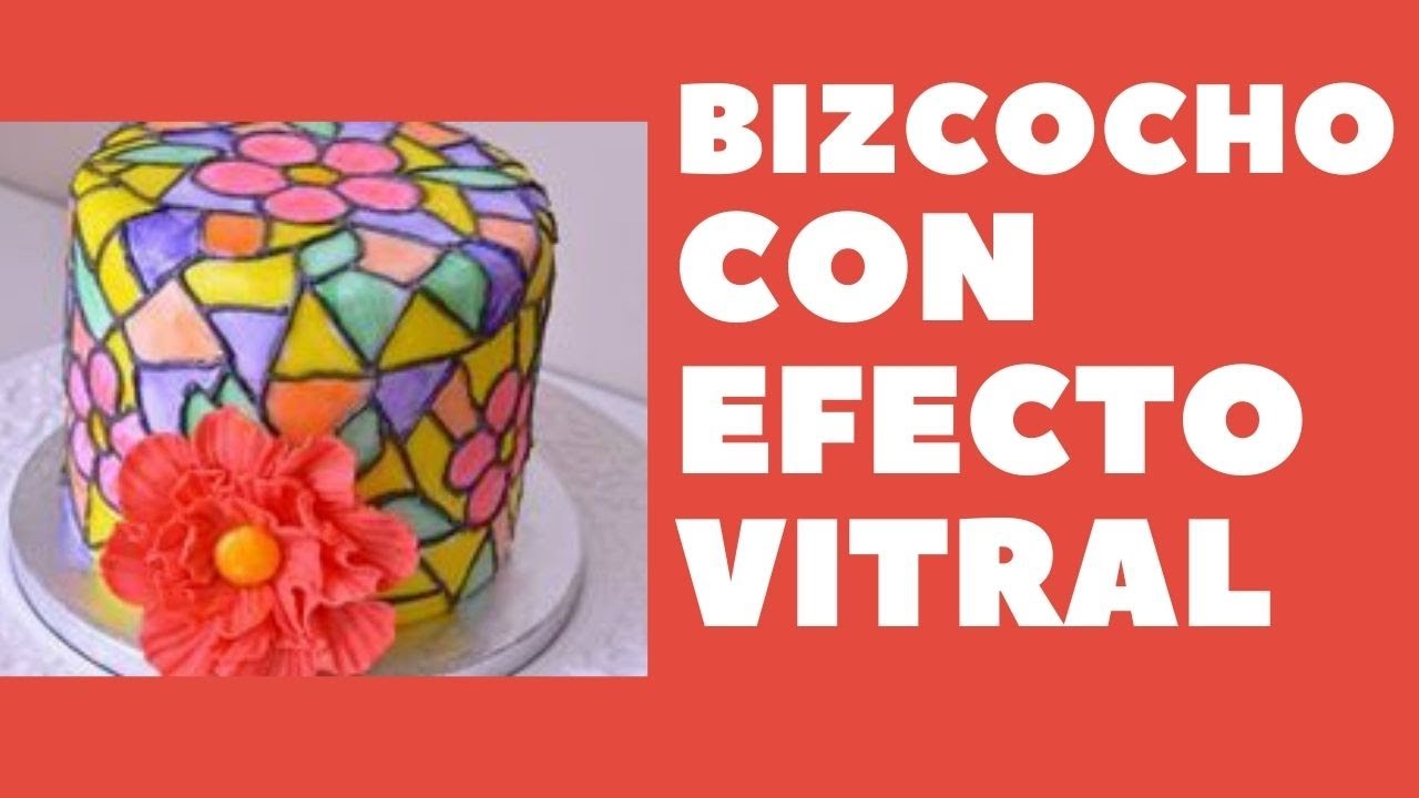 Bizcocho con Efecto Vitral (stained glass)
