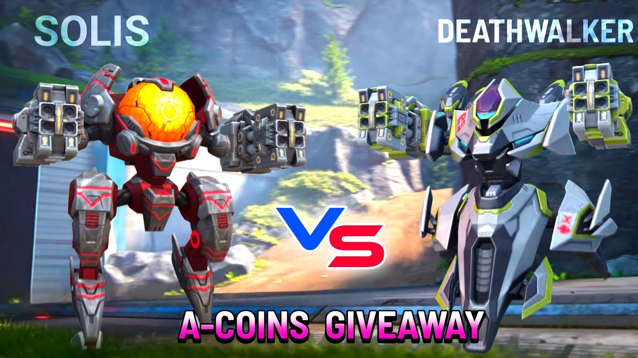 SOLIS vs DEATHWALKER with Repeater 16 - Mech Arena A-Coins Giveaway