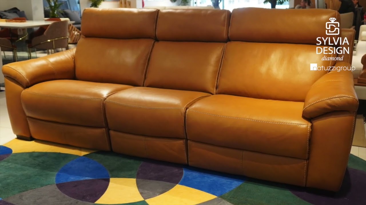 Sofá elétrico 100% Couro • Natuzzi group  U334 10YT • Sylvia Design