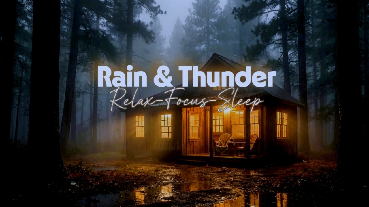 Rain Sounds For Sleeping 99% | Fall Asleep Fast and Relax With Heavy Rain & Thunderstorm At Night
