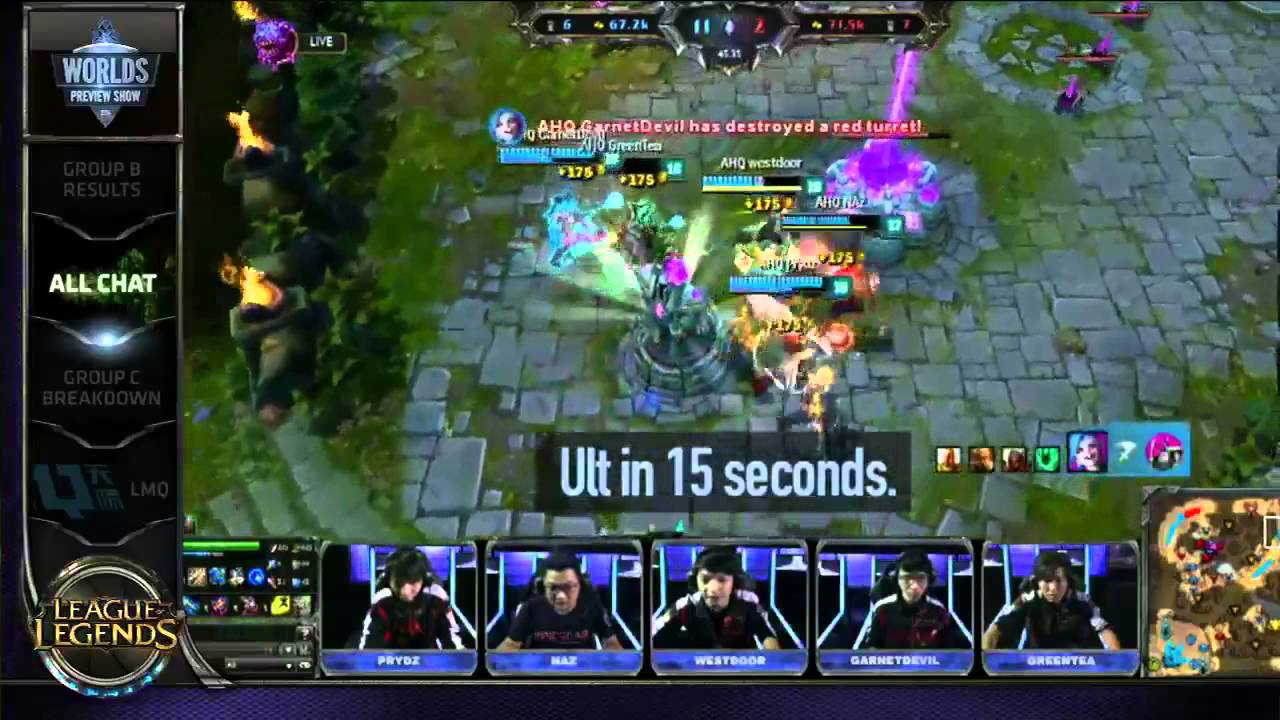 ALL-CHAT: Sounds of the game from the epic ahq vs EDG game 2! Season 4 Worlds Group A!