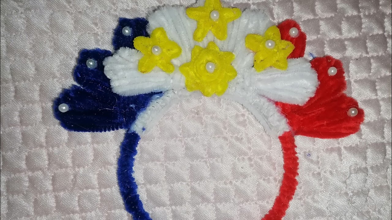 How to make headdress or headband for buwan ng wika #buwanngwika #headdress #headband #fuzzywire 