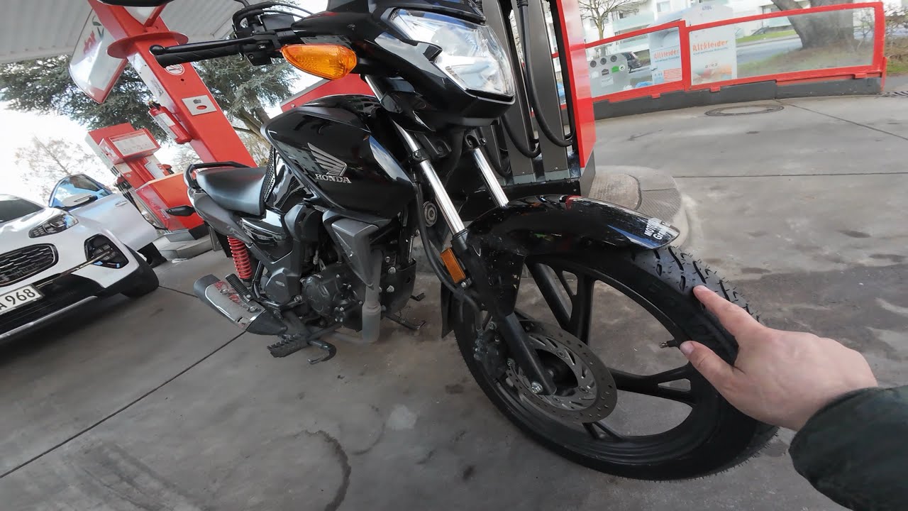 Honda CB125F mit neuen Roadtec Metzeler Reifen & Neuer Kette/ Erste Fahrt #hondacb125f #motovlog