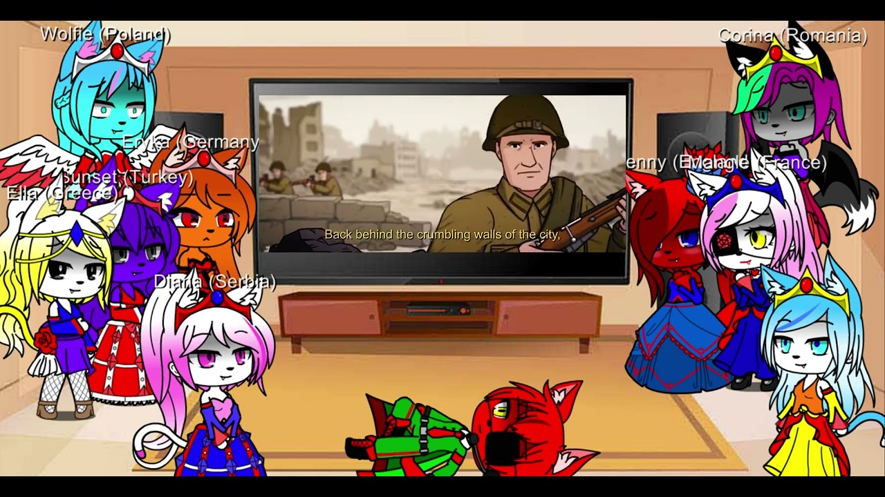 Countryfurries (Kingdom universe) + USSR react to: Soviet edits & army song (100th aniv. of USSR)