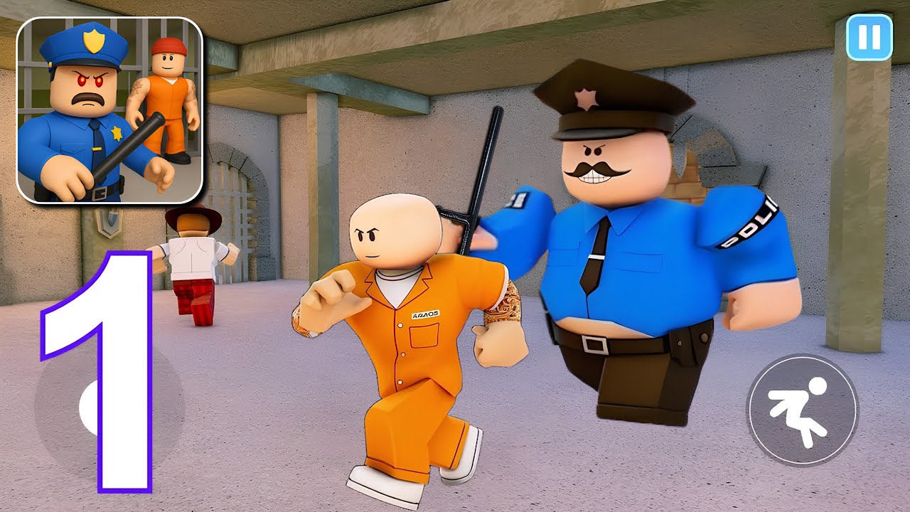 Obby Jail Escape Parkour - Barry Prison Escape Gameplay Walkthrough Part 1 (Android, iOS)