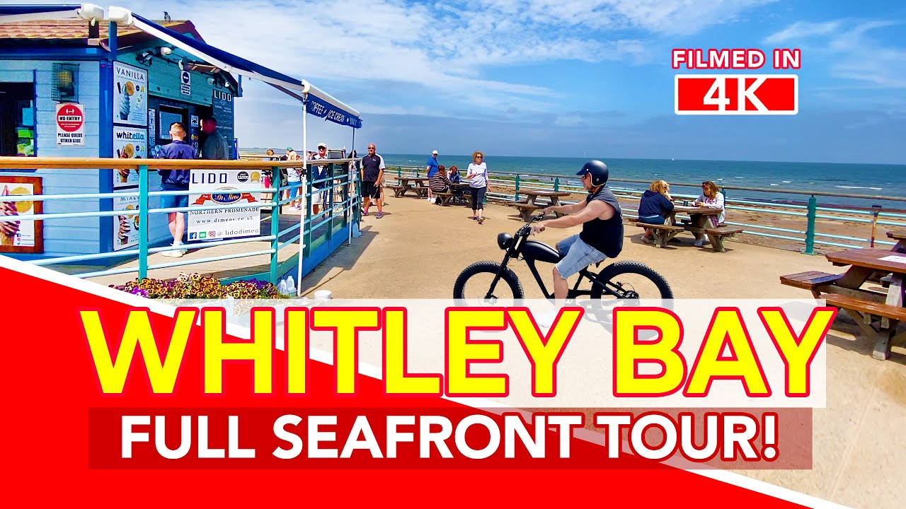 WHITLEY BAY | Tour of Promenade in Whitley Bay from beach to Spanish City
