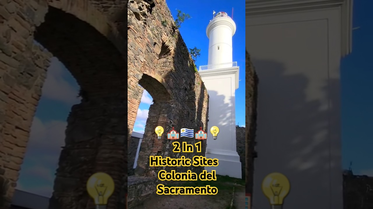 17th Century ruins Convento de San Francisco & 1857 Lighthouse Colonia del Sacramento 🇺🇾 in Uruguay