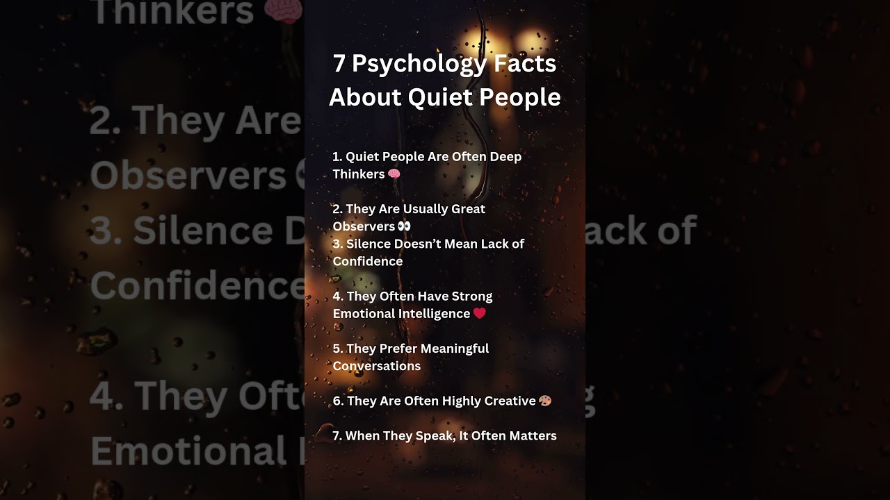 7 Psychology Facts About Quiet People – The Truth No One Talks About