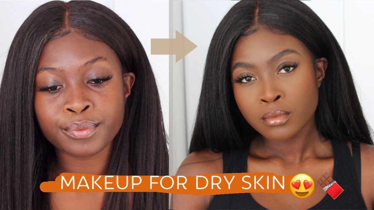 HYDRATING WINTER MAKEUP ROUTINE FOR DARK SKIN || BEGINNER FRIENDLY