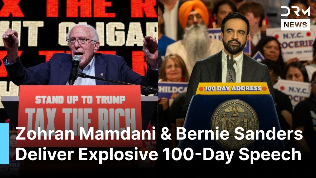 PEŁNE PRZEM&Oacute;WIENIA: Zohran Mamdani i Bernie Sanders wygłaszają burzliwe przem&oacute;wienie z okazji 100...