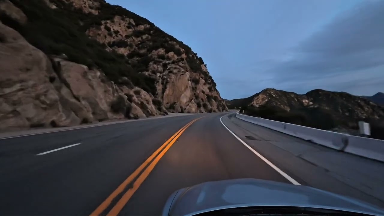 Angeles Crest Highway at Sunset | Scenic Mountain Drive 4K