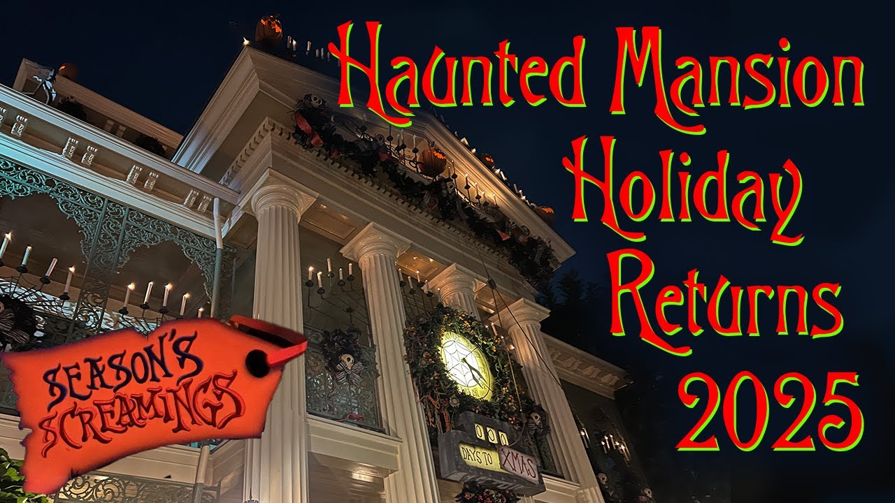 🎄👻 FULL Haunted Mansion Holiday 2025 Ride in 4K | Jack Skellington Takes Over Disneyland! 🎃✨