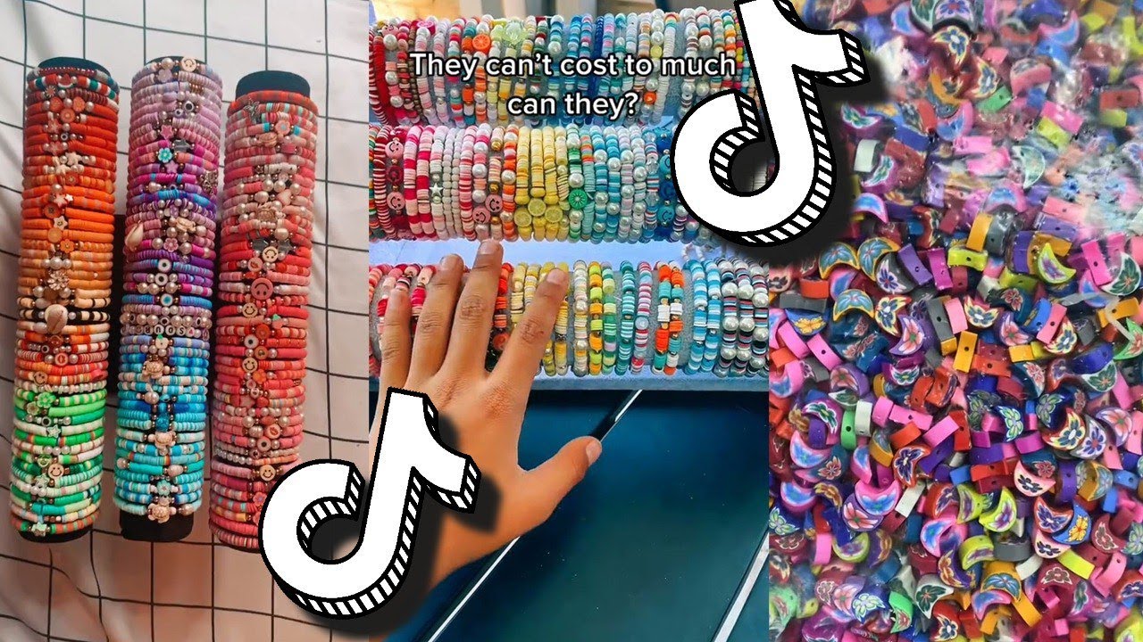 📿 Clay Bead Bracelet Making 💰 Small Business TikTok Compilation #99