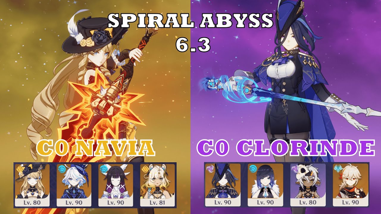 Navia & Clorinde C0 New Reaction! Lunar Crystallize | Spiral Abyss 6.3 | Genshin Impact