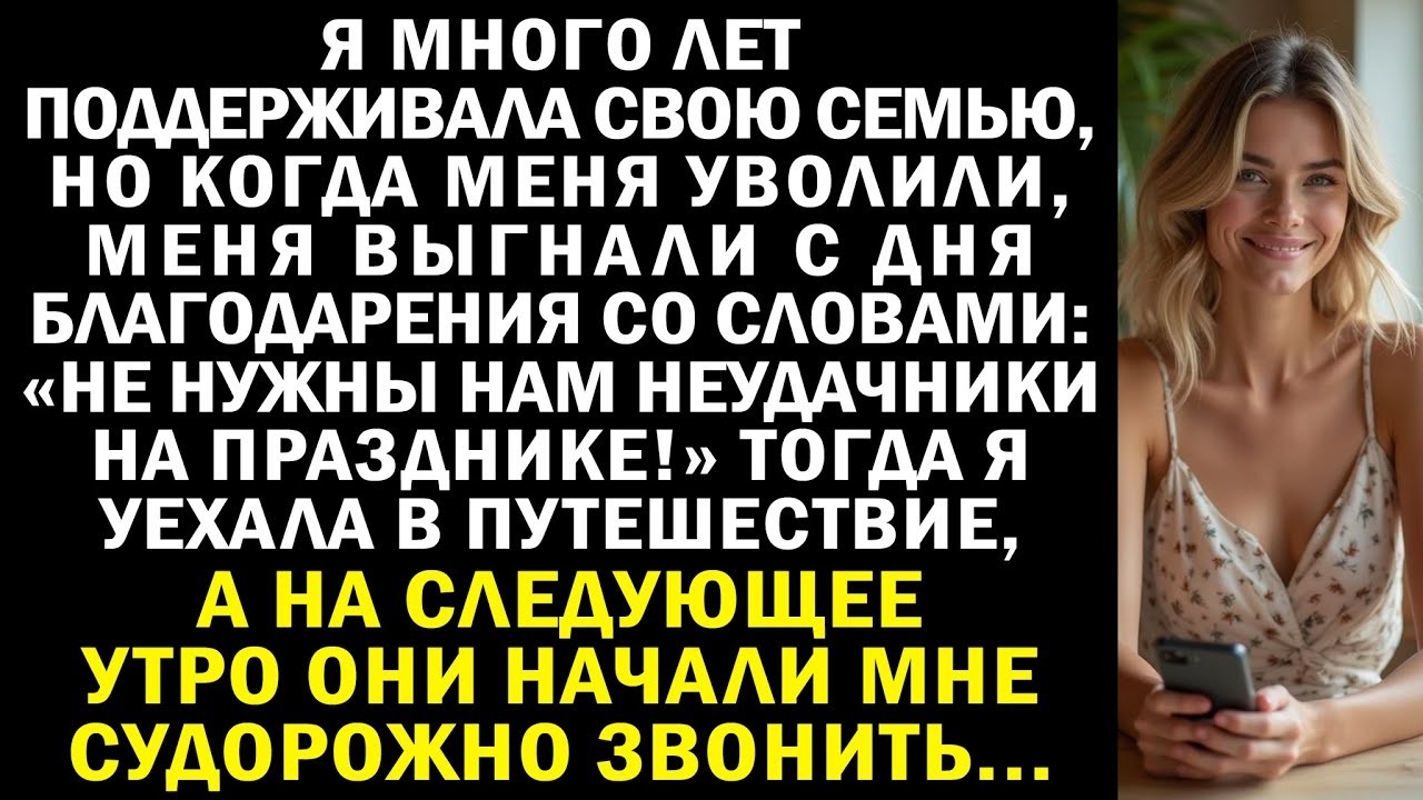 Я Много лет помогала семье, но после увольнения меня назвали неудачницей и выгнали