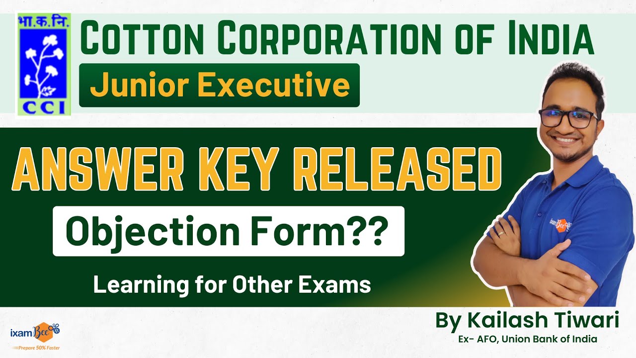 CCI 2023 Answer Key Released !! | Objection Form?? | Learning for other exams | By Kailash Sir