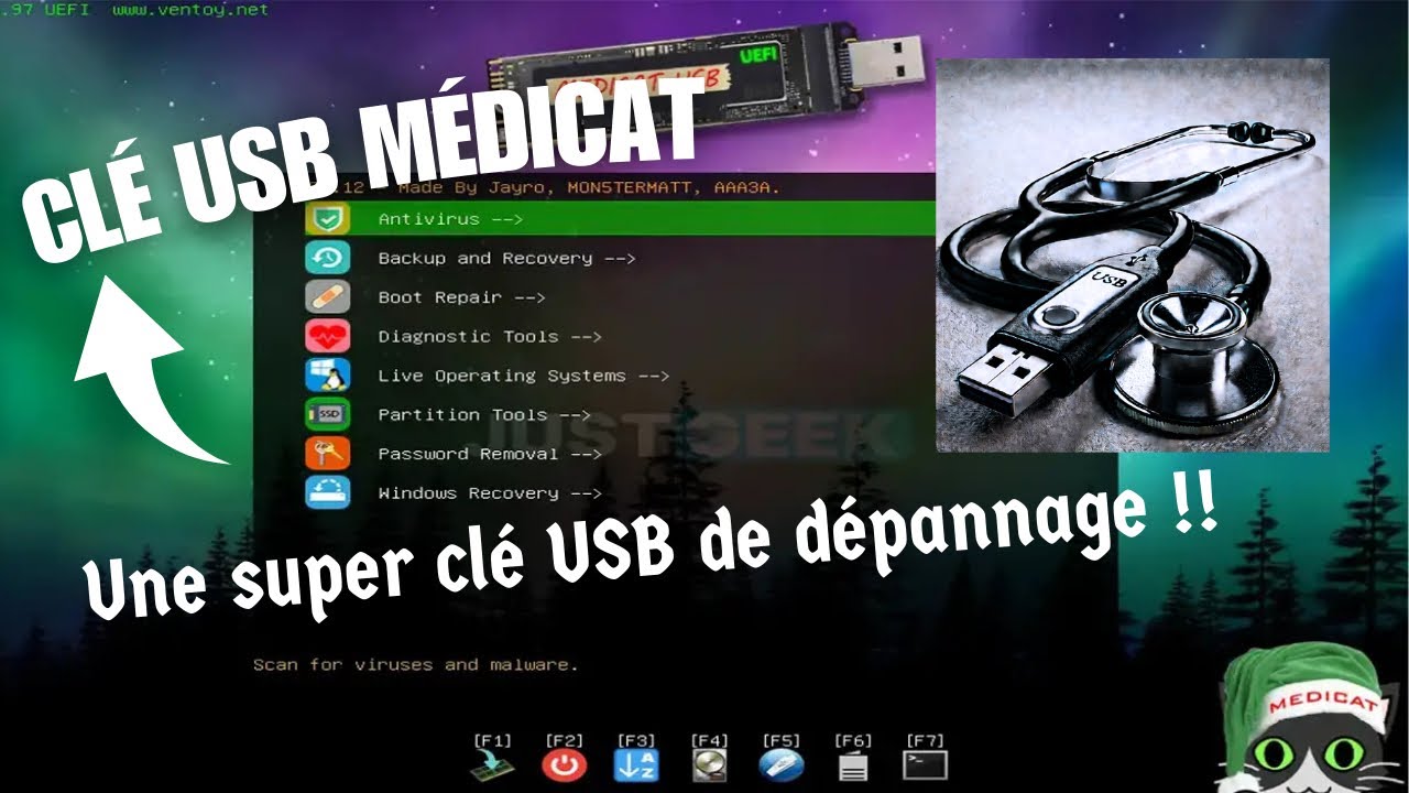 Médicat 🔑 : Comment télécharger et créer votre clé USB Bootable Médicat de dépannage informatique