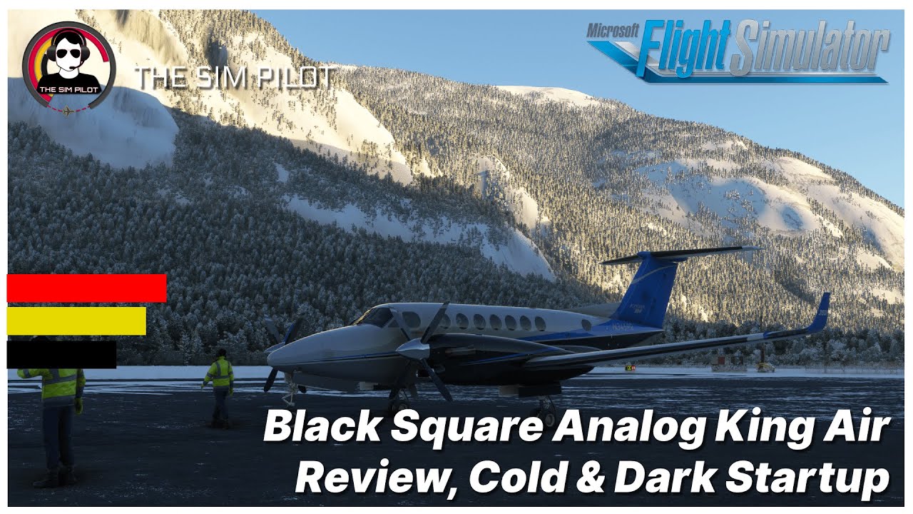 MSFS | Black Square Analog King Air 350i | Review, Cold & Dark Startup