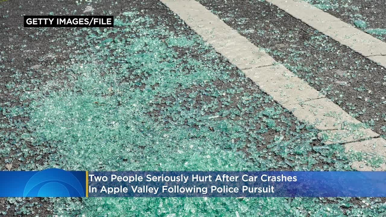 Two Seriously Hurt After Car Crashes In Apple Valley Following Police Pursuit