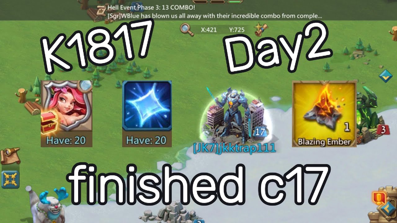 New Acc K1817 Day2,Finished C17- Lords Mobile #lordsmobile