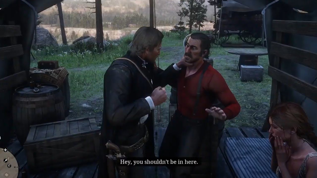 Arthur Robs Gang Members In Camp - Red Dead Redemption 2