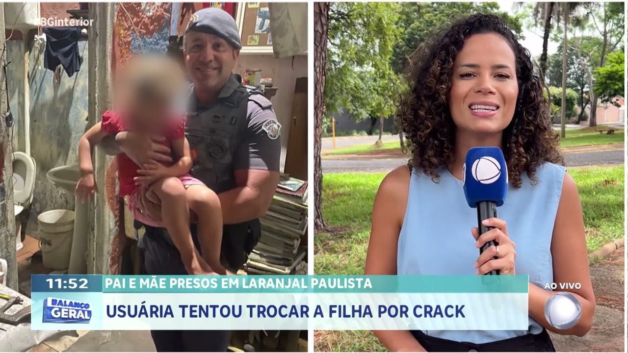 Pai e Mãe presos em Laranjal Paulista: usuária tentou trocar a filha por crack