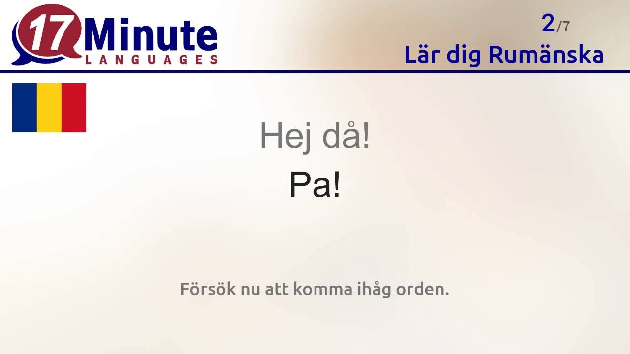 L&auml;r dig Rum&auml;nska (kostnadsfri spr&aring;kkurs-video)