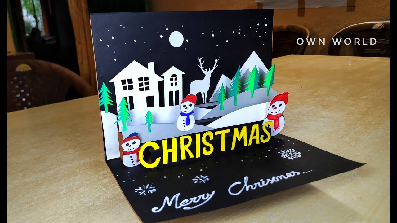 DIY Christmas cards/Handmade Christmas Greeting cards/How to make Santa Greeting Card/Christmas Card