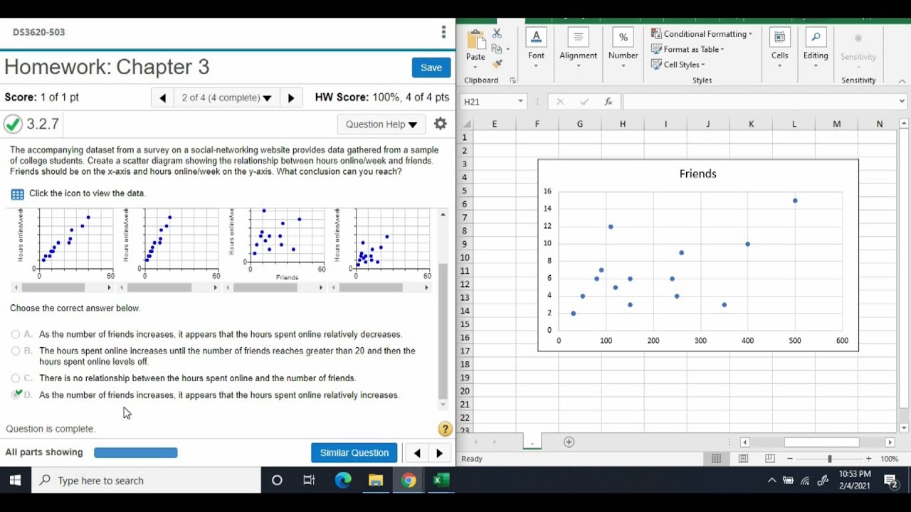 Pearson Business Analytics Homework: Scatterplots