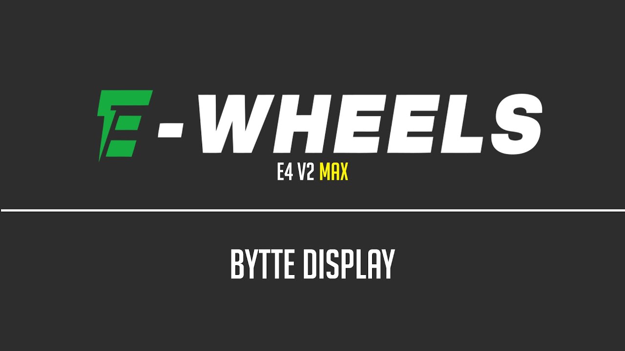 E-wheels - Bytte display - E4 V2 Max