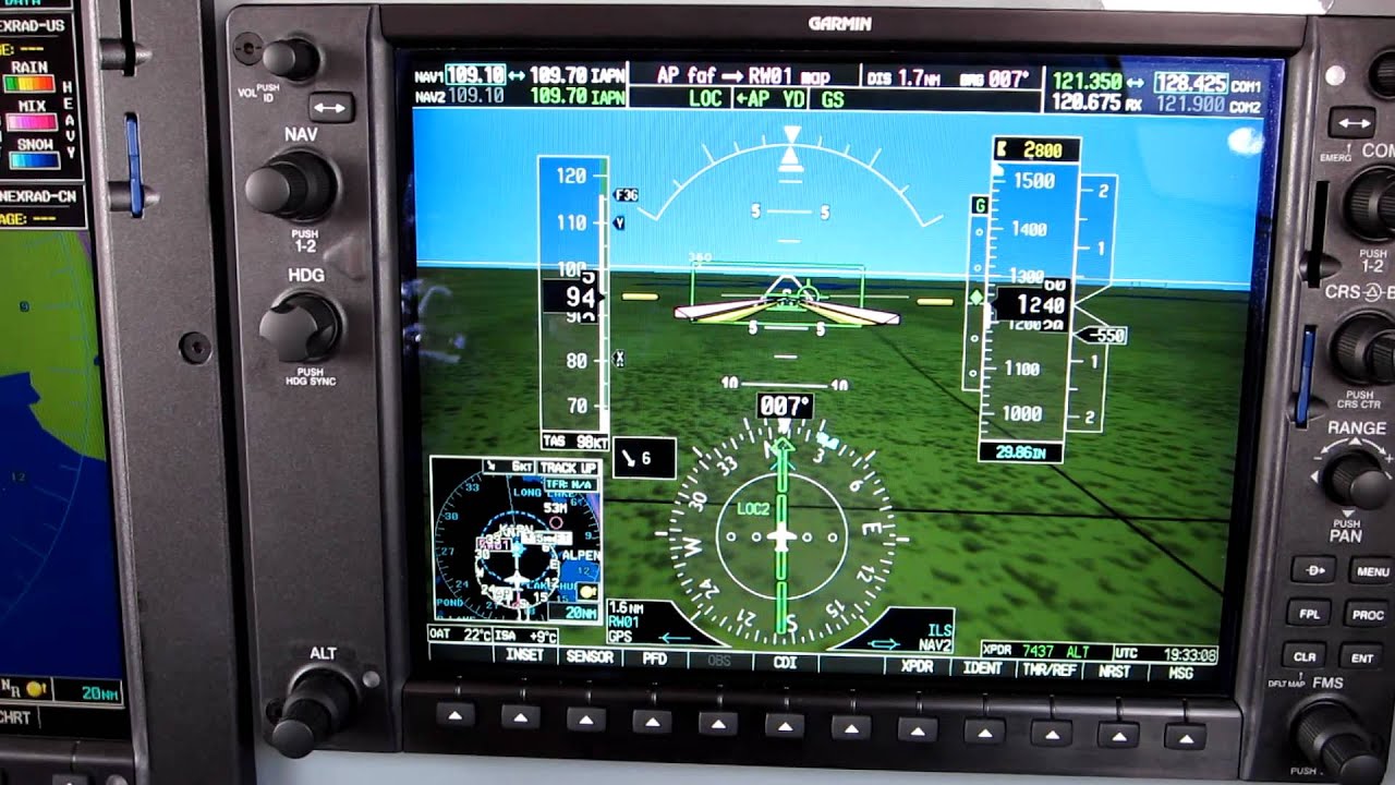 PA-46 Piper Matrix G1000 Landing.