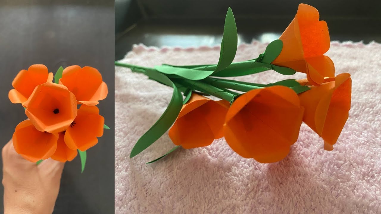 Easy & Beautiful Paper Flower Making 🌺🌺#diy #craft #paper #easy #beautiful #flowers