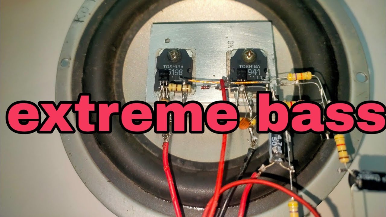diy ultra bass Amplifier using c5189 a1941 with 2n5551 2n5401 clear sound