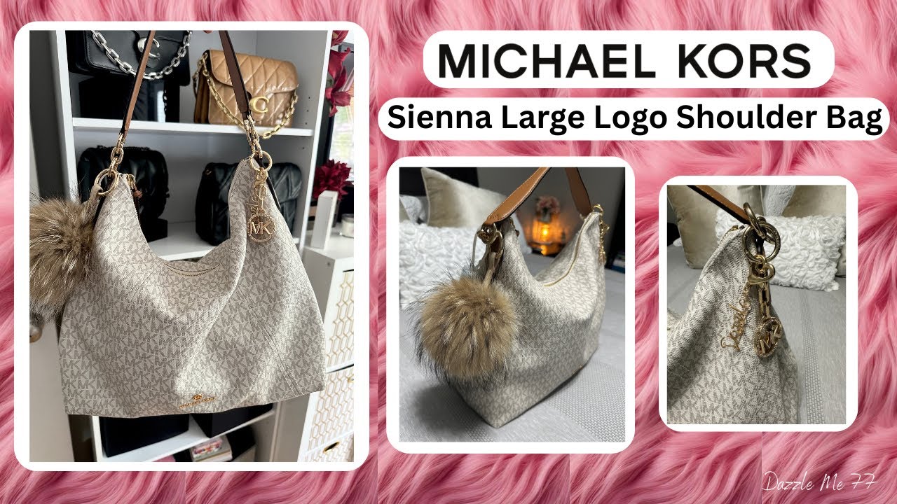What’s in my bag? Michael Kors Sienna Large Logo Shoulder Bag🩷💕✨