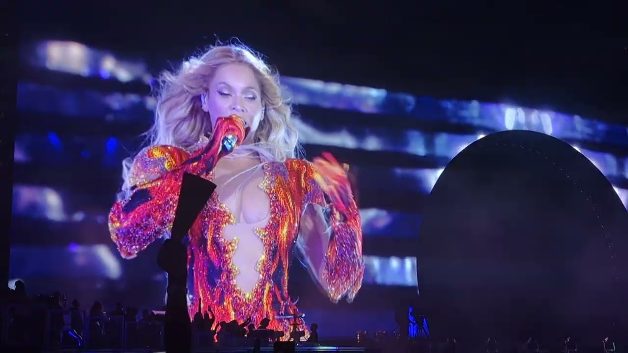 Beyonce belts a soaring high note in 