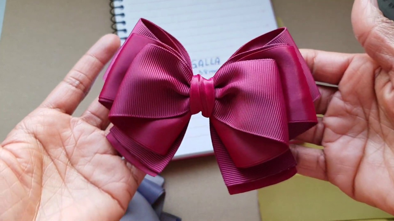 Laço Galla. Ribbon Bow Tutorial. Fita n.9