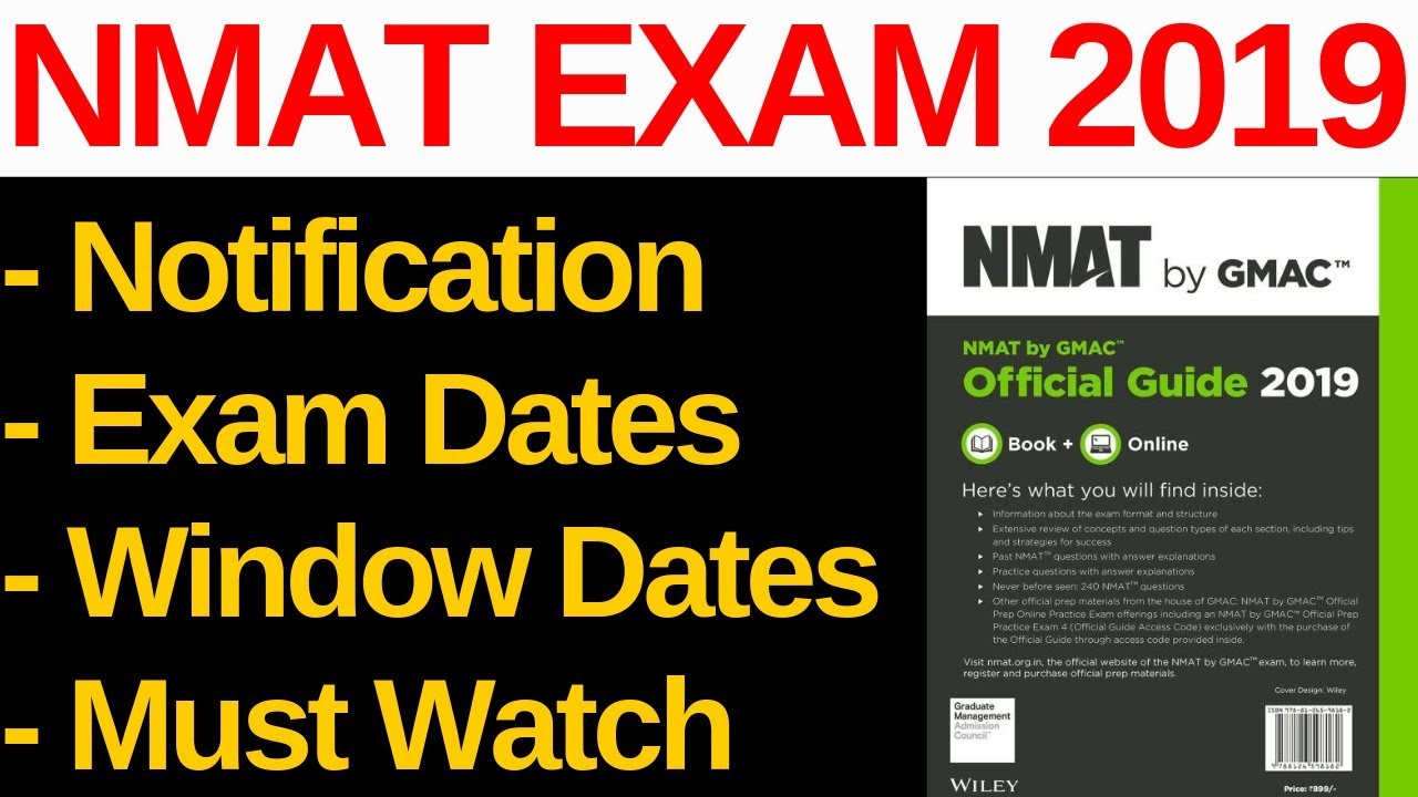 NMAT EXAM 2019 Notification | Exam Dates | Window System | Detailed Video