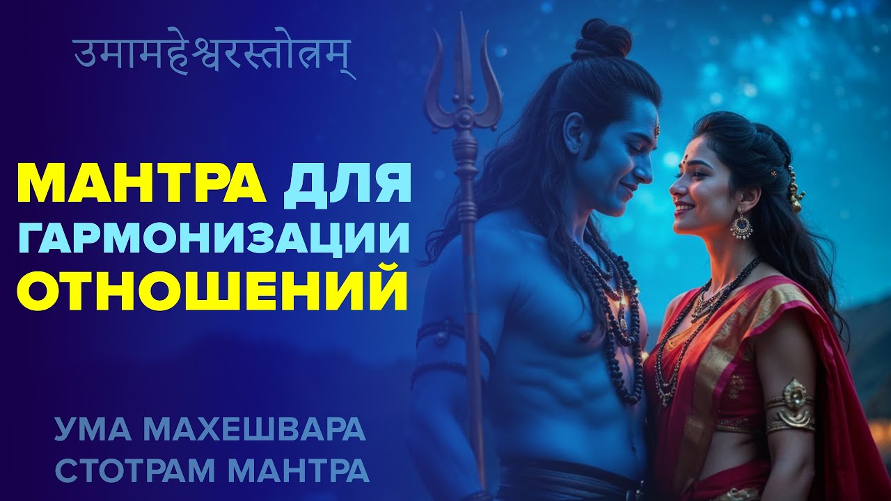 Мантра для гармонизации отношений. Стотрам мантра Шиве и Парвати. Перевод и значение см. в описании.