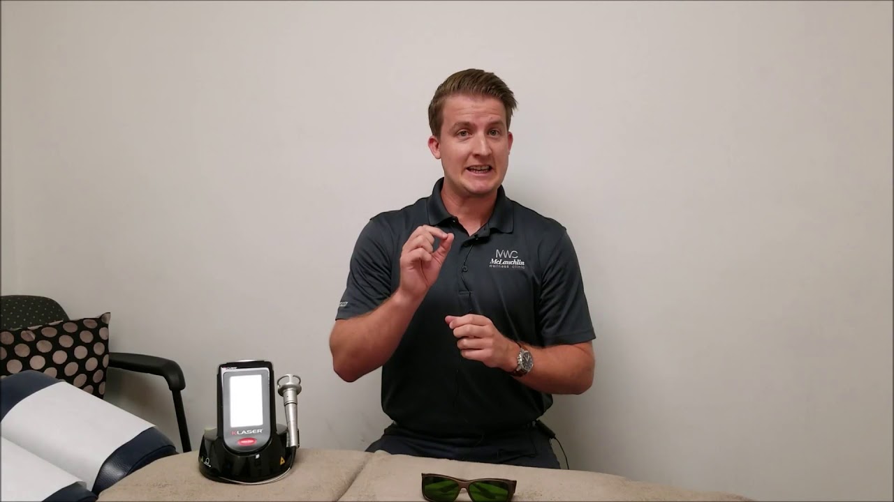 Dr. Kevin Cole demonstrates K-Laser for Shoulder Pain