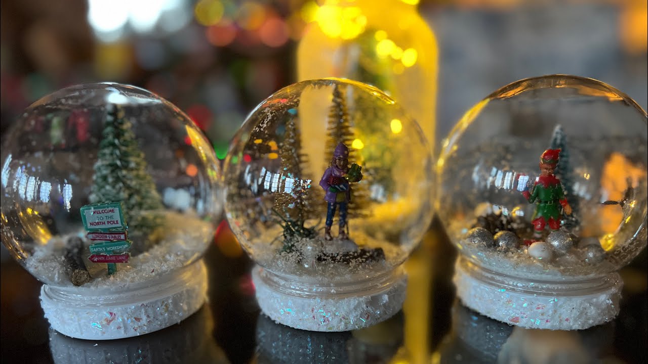 How I Made My Snow Globes~DIY All Dollar Tree Items