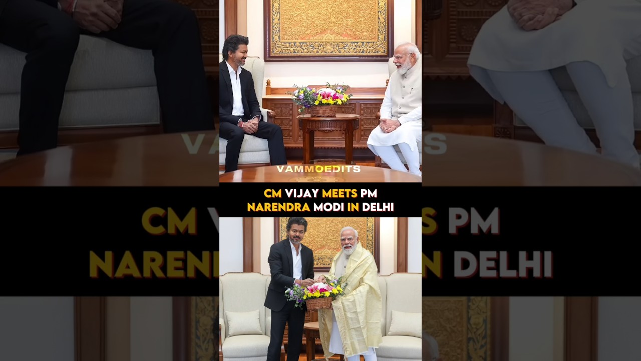 🔥 #ThalapathyVijay Meets #PMNarendraModi in Delhi #tvk #tvkvijay #tvkparty