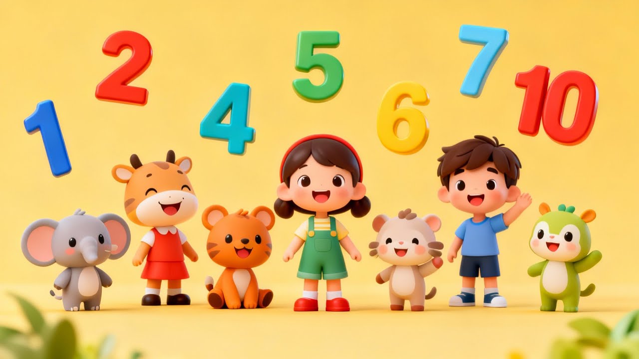 Numbers 1 to 10 for Kids 🎶 | Fun Counting | Toddler Learning