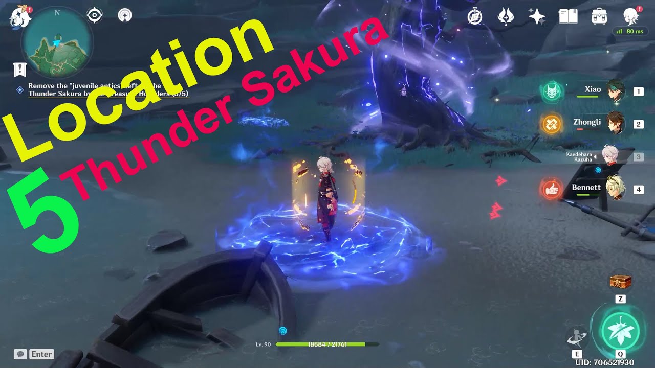 Locations of all 5 Thunder Sakura Arborism - remove the juvenile antics Genshin impact