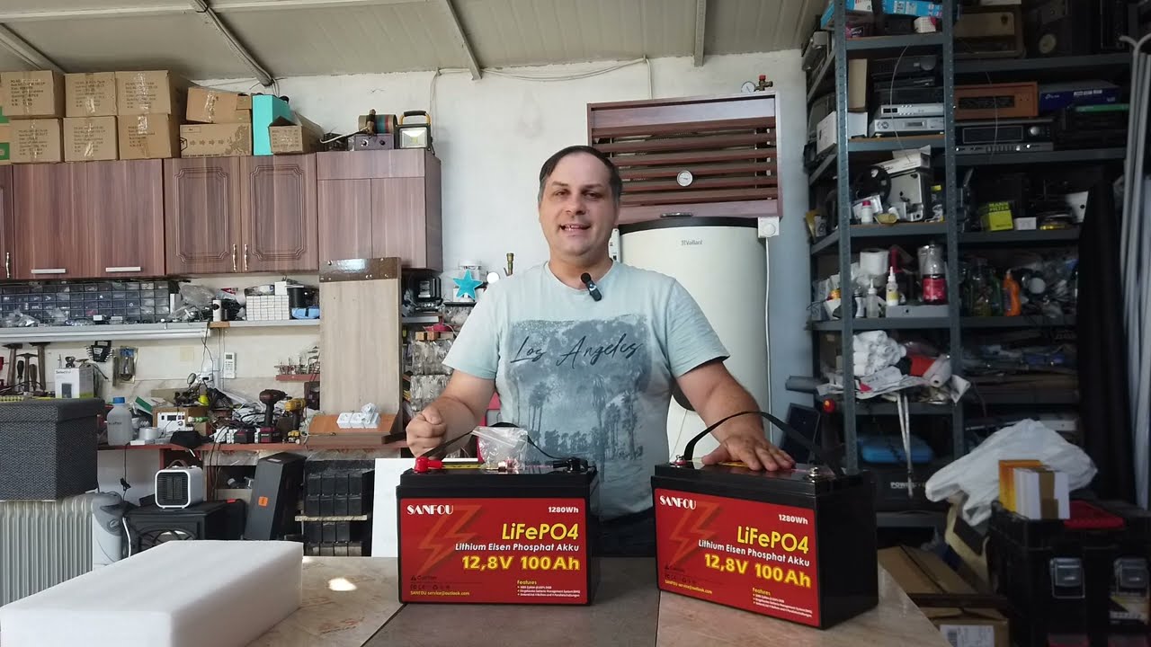 SANFOU 12.8V 100Ah LiFePO4 soros/párhuzamos kötés