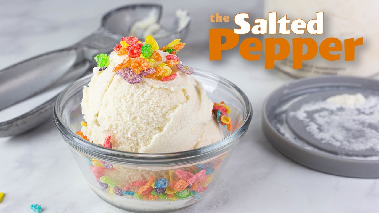 Homemade Fruity Pebbles Ice Cream
