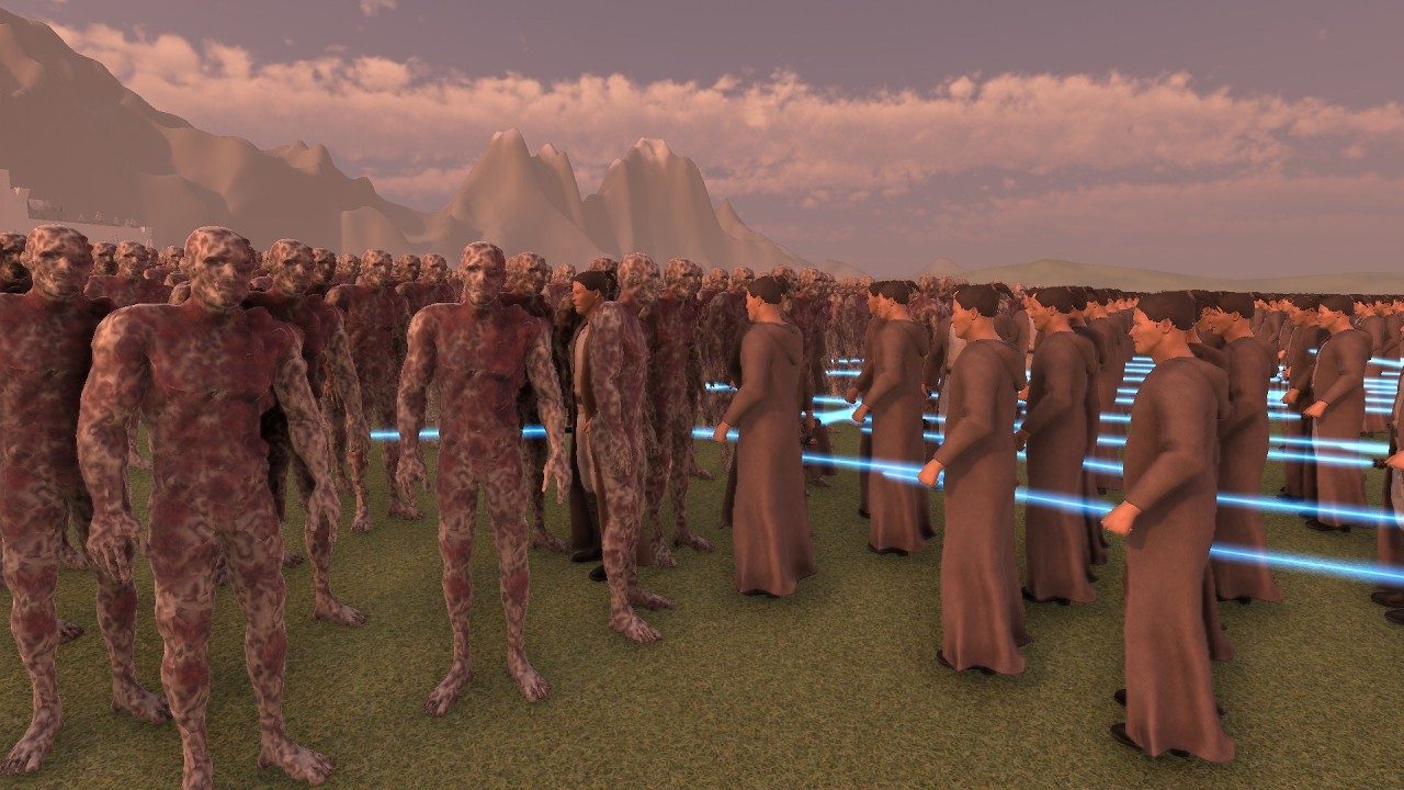 10,000 Laser Knights vs 1,000,000 Deformed Zombies | UEBS 2 Epic Battle